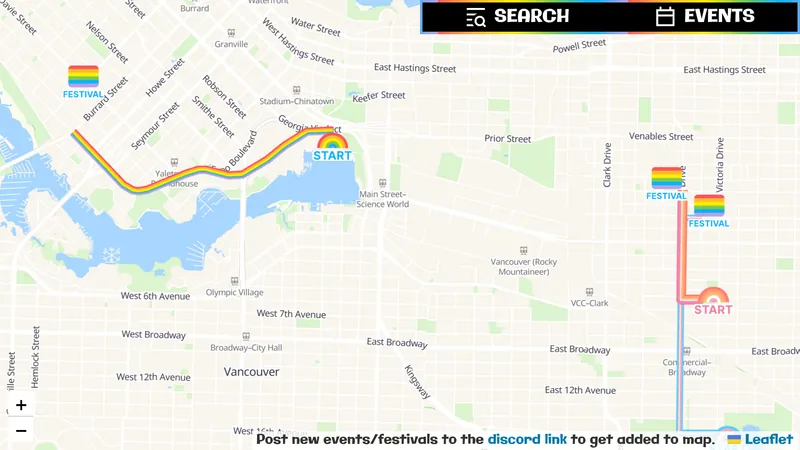 Metro Vancouver Pride Map